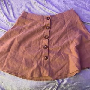 tan button mini skirt size medium